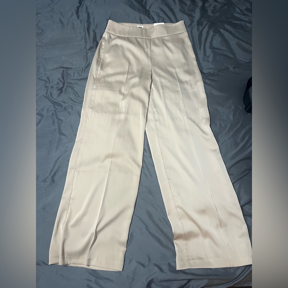 Anne Klein High Rise Wide Leg Champagne / Beige